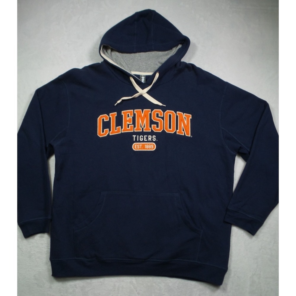 Clemson Tigers Sweatshirt Mens Size Extra Large Blue Ouray Hooded Fleece‎ NWOT